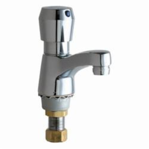 Single Supply Metering Sink Faucet - 4-1/4" H - Deck Mount
