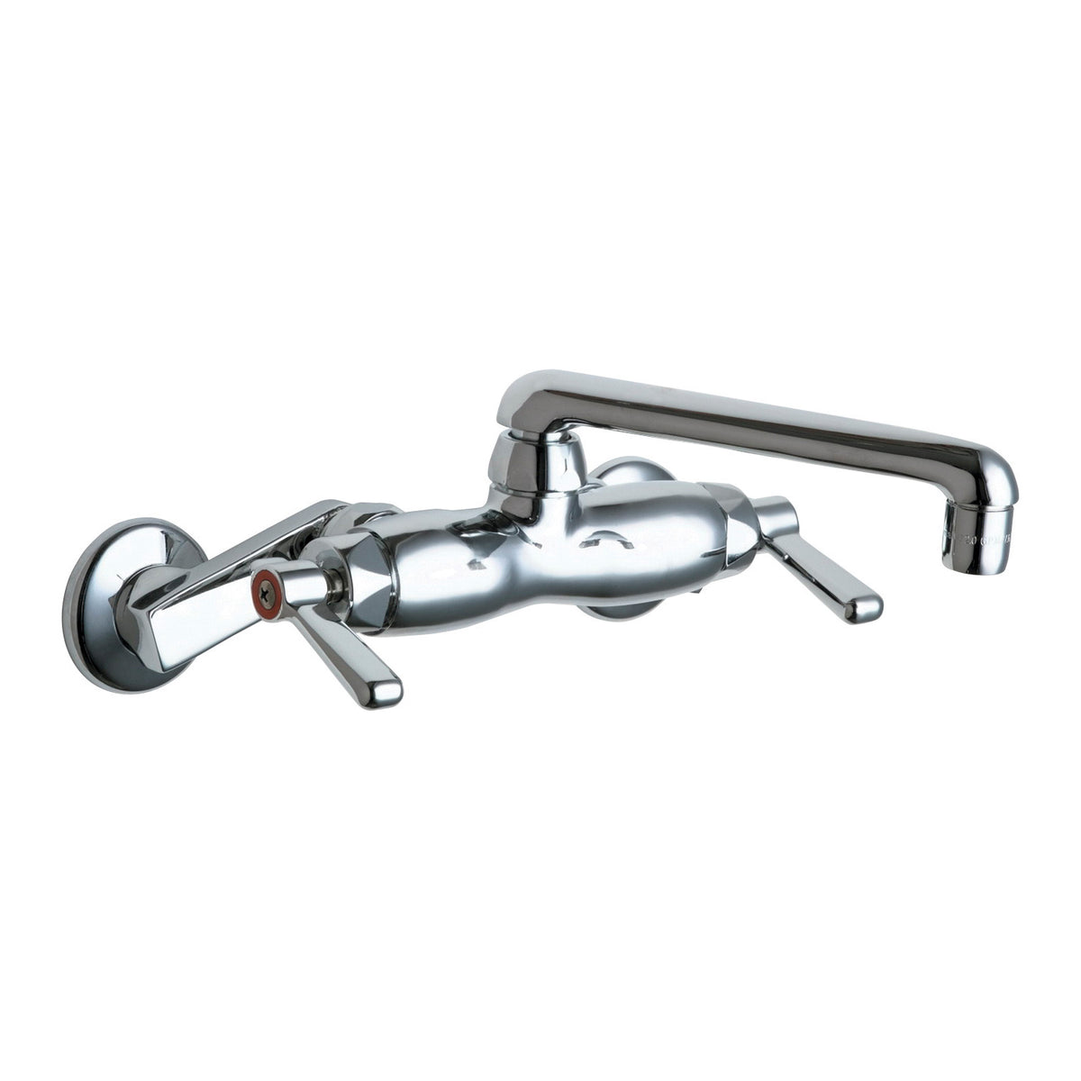Hot and Cold Water Sink Faucet - 6" - Wall Mount