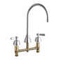 Concealed Kitchen Sink Faucet - 8" Center - Deck Mount