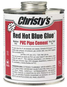 Christy's® 505200 RH-RHBV-QP-48 Glue Cement, 4 oz Container, Blue