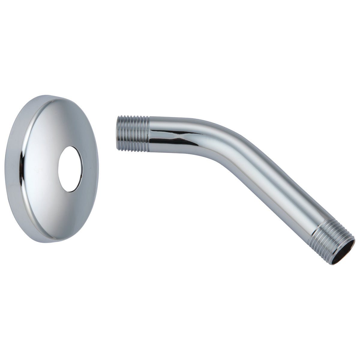 Bent Shower Arm Trim Sub-Assembly - 1/2" MNPT - Wall Flange