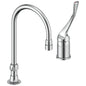 Commercial 24T2633-R4 TECK® Single Control Widespread Lavatory Faucet, Commercial, 1.5 gpm Flow Rate, 12 in H Spout, 4 to 16 in Center, Polished Chrome, 1 Handles, Import
