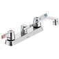 Commercial 26C3143-TI Sink Faucet, Commercial, 1.5 gpm Flow Rate, 8 in Center, Wallform/Swing Spout, Polished Chrome, 2 Handles, Import