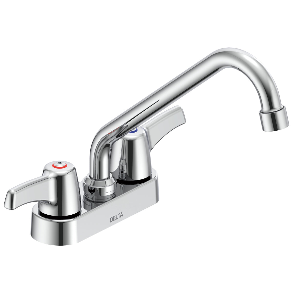 DELTA® 27C4243 TECK® Heavy Duty Lavatory Sink Faucet, DELTA® TECK® Heavy Duty Lavatory Sink Faucet, Polished Chrome, 2 Handles, 1.5 gpm Flow Rate