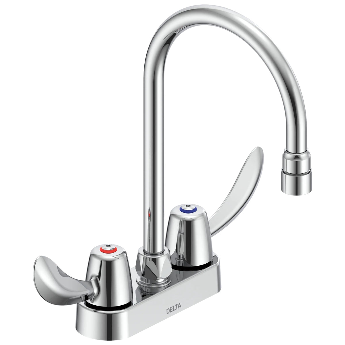 DELTA® 27C4952 TECK® Heavy Duty Lavatory Sink Faucet, DELTA® TECK® Heavy Duty Lavatory Sink Faucet, Polished Chrome, 2 Handles, 0.5 gpm Flow Rate