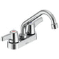 Commercial 27T4333 27T4 Sink Faucet, Commercial, 1.5 gpm Flow Rate, 4 in Center, Tubular Swing Spout, Chrome, 2 Handles