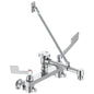 Commercial 28C2385 Service Sink Faucet With Integral Check Stop, Wall Mount, 2 Handles, 8 in Center, 5 gpm Flow Rate, Polished Chrome