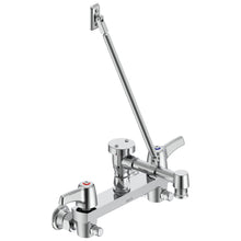 Commercial 28T8183 28C/T9 Manual Service Sink Faucet, Wall Mount, 2 Handles, 8 in Center, 5 gpm Flow Rate, Chrome