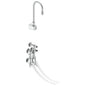 Commercial 54T5322A Double-Pedal Surgeon Scrub-Up Valve With Inlet Stops and Outlet Volume Control Stop, 1.5 gpm Flow Rate, Polished Chrome, Import, Commercial