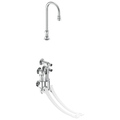 Surgeon Scrub-Up Valve with Inlet Stops - 4.5" - Wall Mount