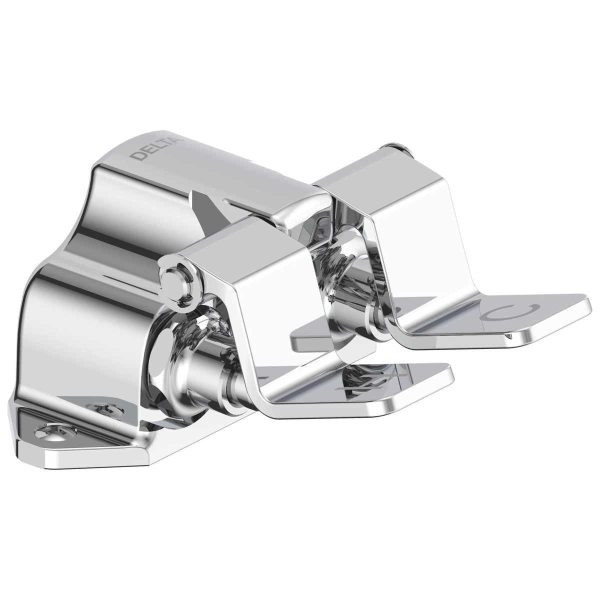 Double Foot Pedal Valve - Polished Chrome - Forged Brass