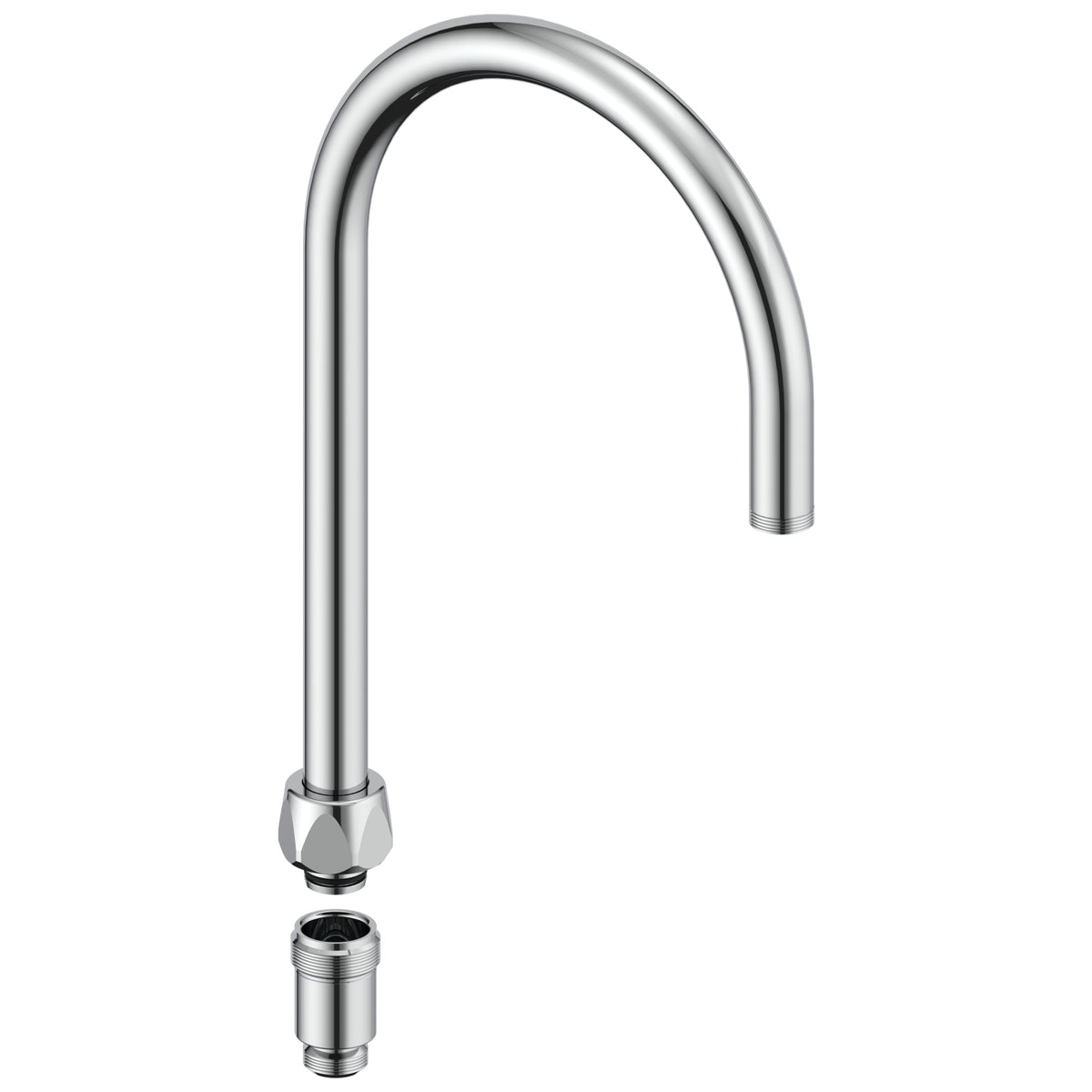 Commercial W6890-2 Rigid/Swivel Gooseneck Spout, For Use With Model W6760, W6760-9, W6760-10 Laboratory Mixing Faucet, Polished Chrome, Import