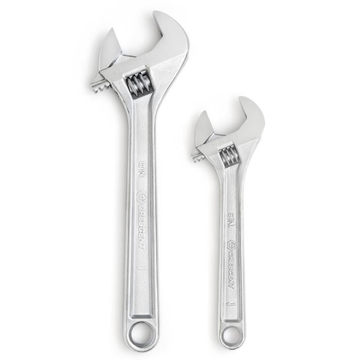 Regular Length Handle Adjustable Wrench Set - 2 Pieces