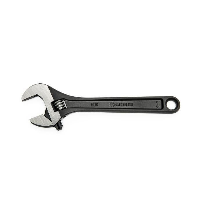 Crescent® AT28VS Adjustable Wrench, 1-1/8 in, Black Oxide, 8 in OAL, Heat Treated Alloy Steel Body, Heat Treated Alloy Steel