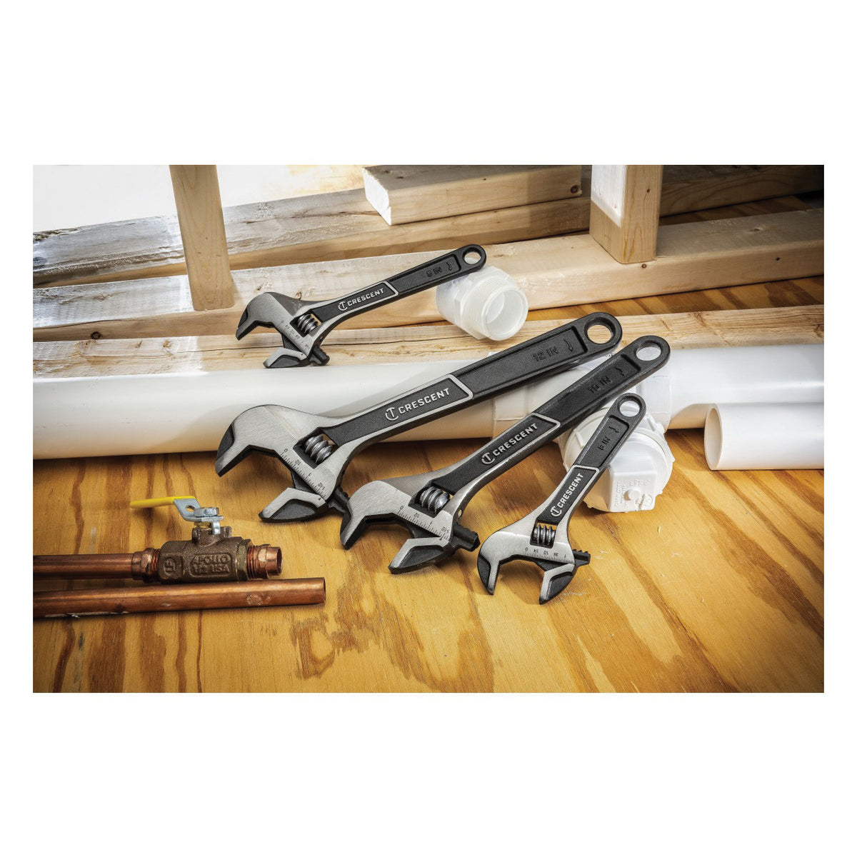 Standard Length Wide Jaw Wrench - 12" OAL - Alloy Steel