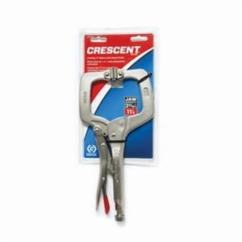 Locking C-Clamp with Swivel Pad Tips - Nickel Plated