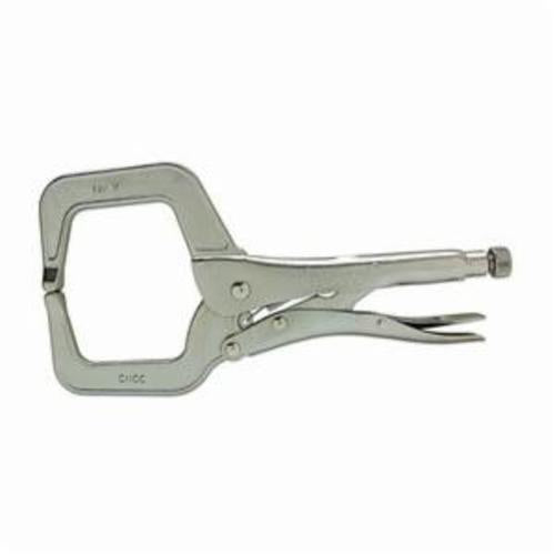 Crescent® C18CCRN Compound Action Locking C-Clamp With Regular Pads, Nickel Plated