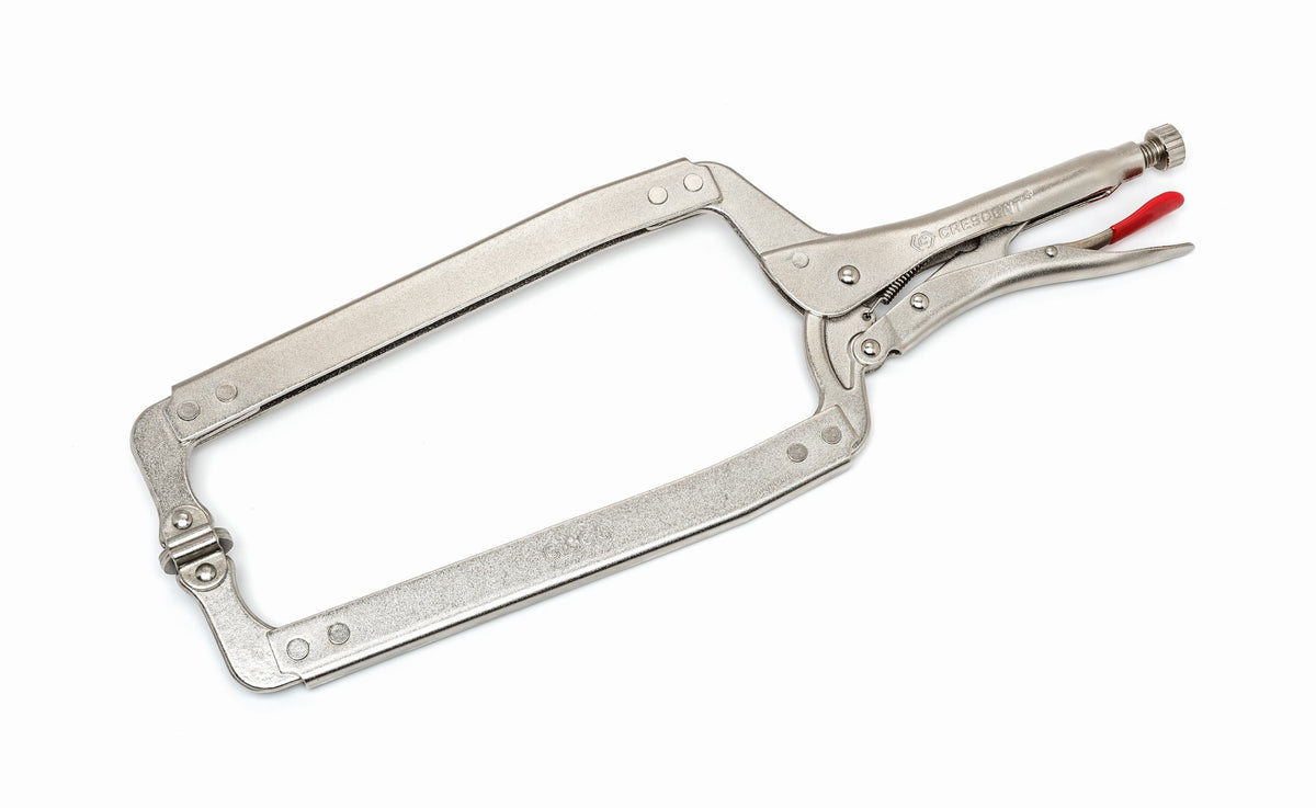 Compound Action Locking C-Clamp with Swivel Pads - 18" L