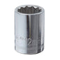 Socket - 3/8" Hex Drive - 12 mm Standard Socket