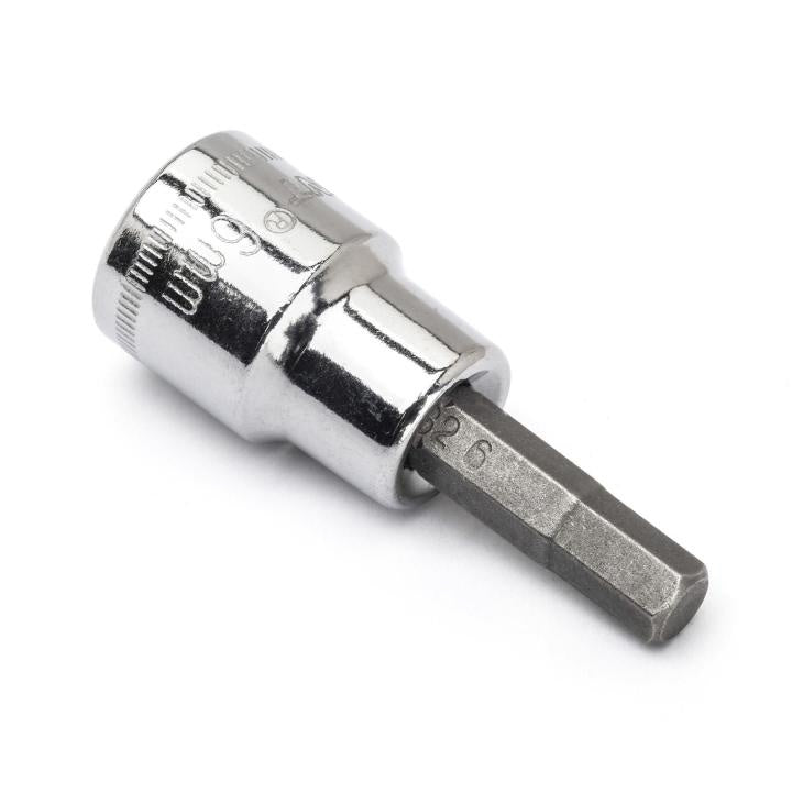Standard Length Socket Bit - 3/8" Hex Drive - 6 mm