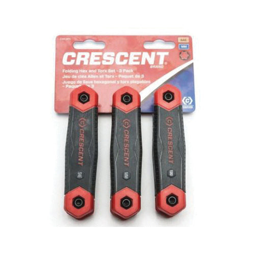 Folding Standard Length Key Set - 3 Pieces - Alloy Steel