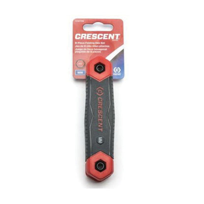 Dual Material Folding Standard Length Hex Key Set - 8 Pieces