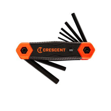 Dual Material Folding Standard Length Hex Key Set - 8 Pieces