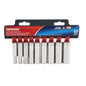 Crescent® CSAS6N Socket Set, ANSI/ASME Specified, 6 Points, 3/8 in Drive, 9 Pieces, Included Socket Size: 1/4 to 3/4 in