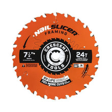 Crescent® CSBFR-724 NailSlicer Framing Circular Saw Blade, 7-1/4 in Dia, 5/8 in Arbor, 24 Teeth