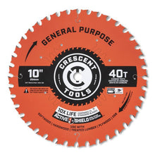 Crescent® CSBGN-1040 General Purpose Circular Saw Blade, 10 in Dia, 5/8 in Arbor, 40 Teeth