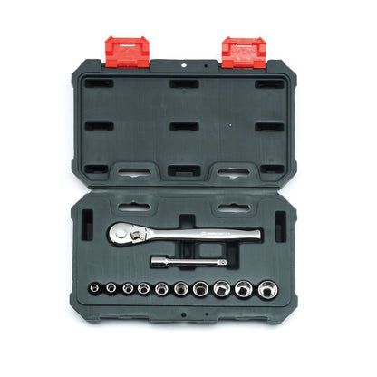 Mechanics Tool Set - Polished Chrome - 1/4" Drive