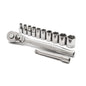 Mechanics Tool Set - Polished Chrome - 1/4" Drive