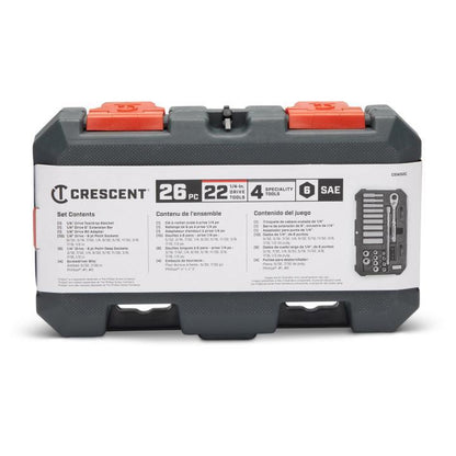 Mechanics Tool Set - 1/4" Drive - 27 Pieces