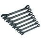 Crescent® X6™ CX6RWS7 Combination Ratcheting Wrench Set, 7 Pieces, 5/16 to 11/16 in, Black Oxide