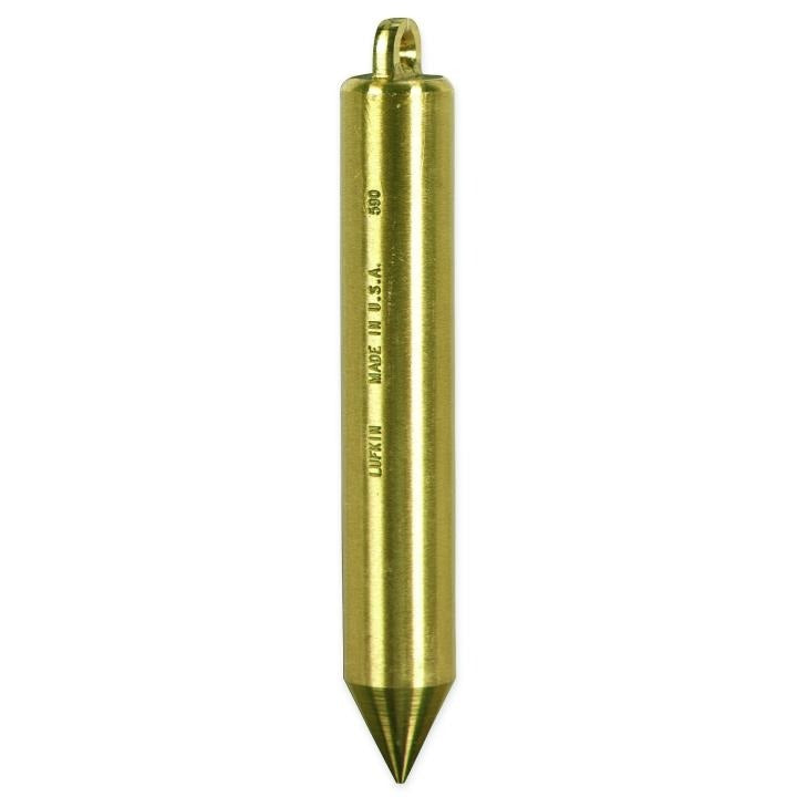 Cylindrical Plumb Bob - 1" Dia x 6-3/4" L - Solid Brass