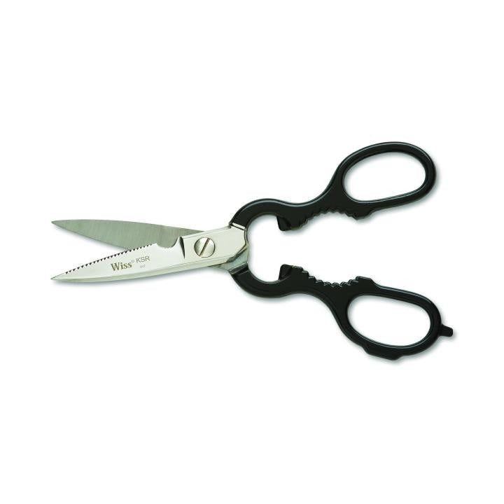 Crescent®KSRN Kitchen Shear, 2-5/8 in L of Cut, 8 in OAL, Pointed Tip, Drop Forged Stainless Steel Blade