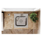 DAYTON® DPC12020100 Laundry Sink, Premium Highlighted Satin, Squared Shape, 15-3/4 in L x 14 in W Bowl x 10 in D Bowl, 20 in L x 20 in W x 10-1/8 in H, Drop-In/Top Mounting, 304 Stainless Steel