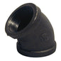 1 BLACK 45 ELBOW DOM