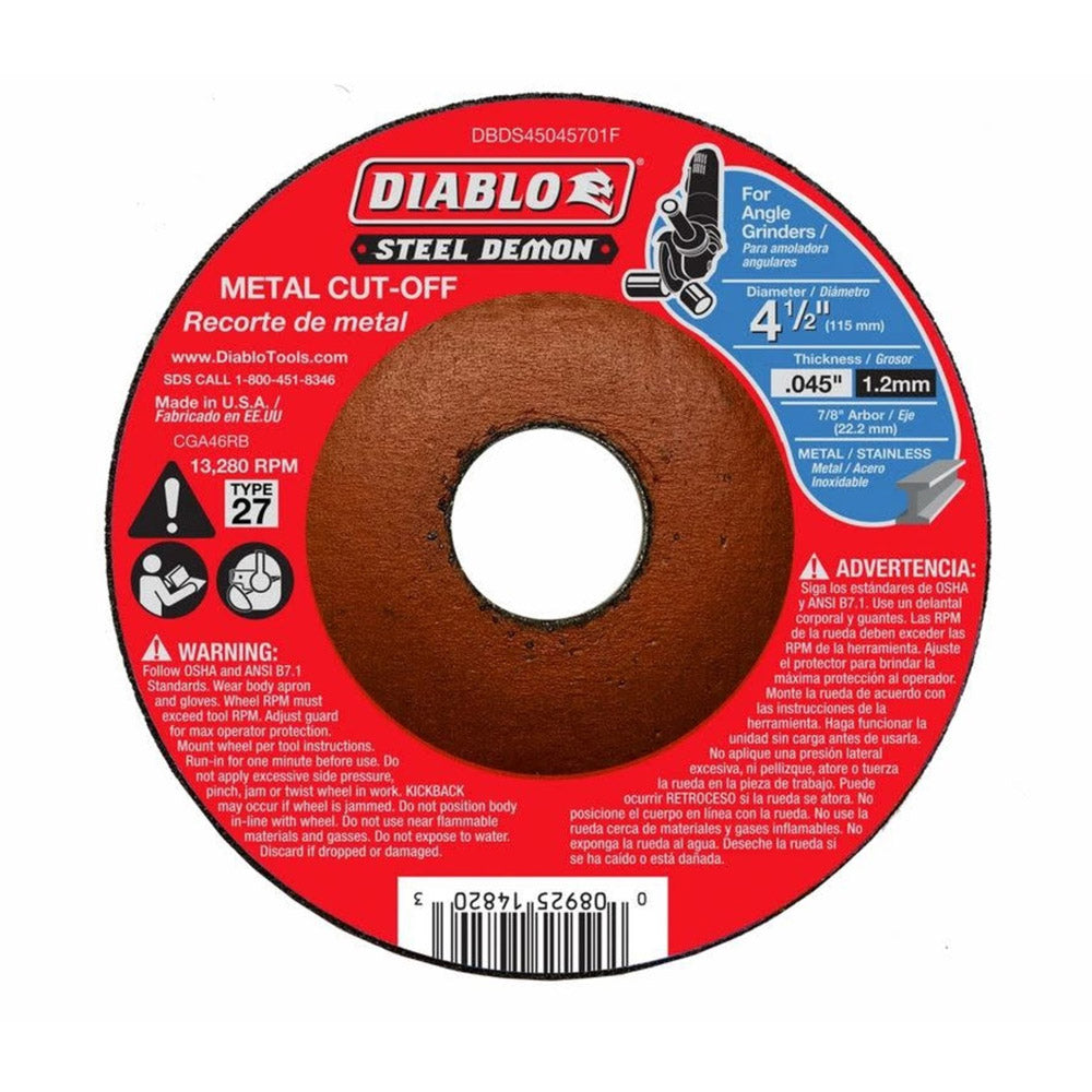 STEEL DEMON 4-1/2" CUT-OFF DIS