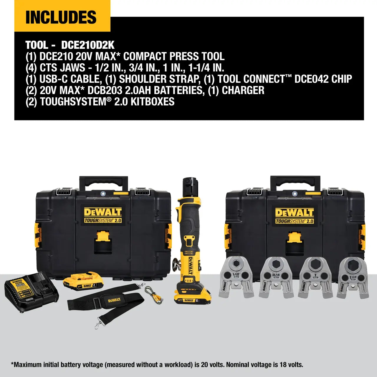 20V MAX* Compact Press Tool Kit with CTS Jaws