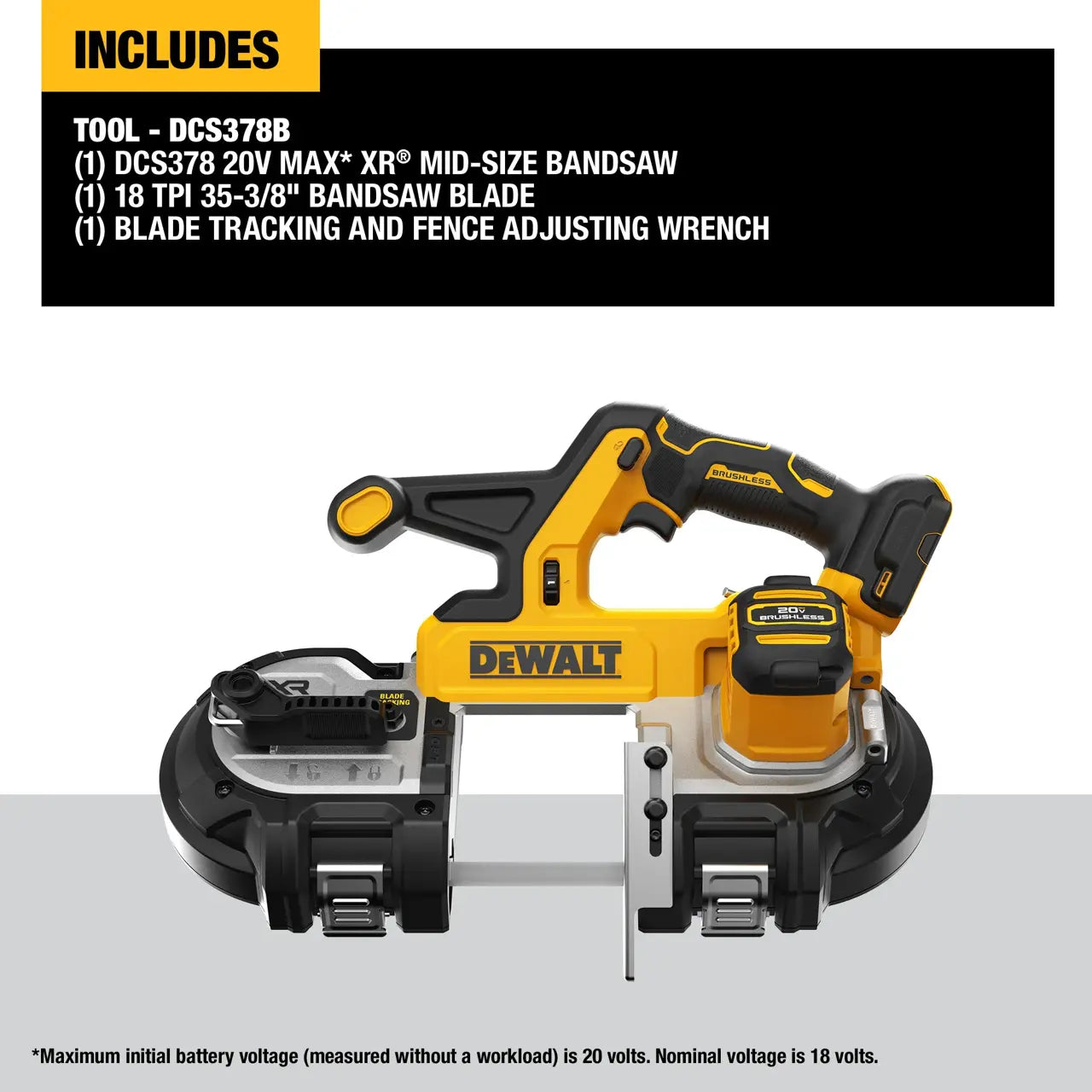 20V MAX* XR® Mid-Size Bandsaw (Tool Only)