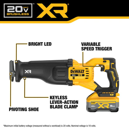 20V MAX* XR® Brushless Cordless Reciprocating Saw (Tool Only)