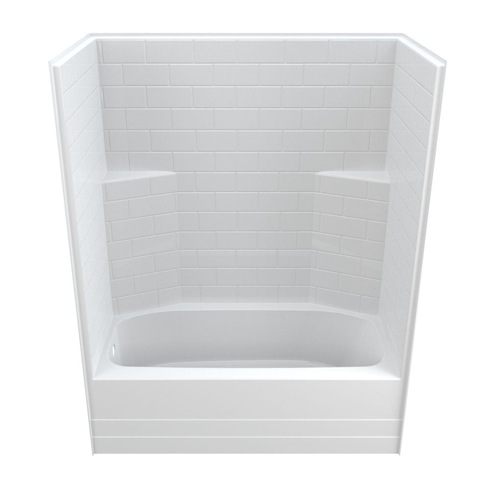 TUB SHOWER STALL SUBWAY LH WH