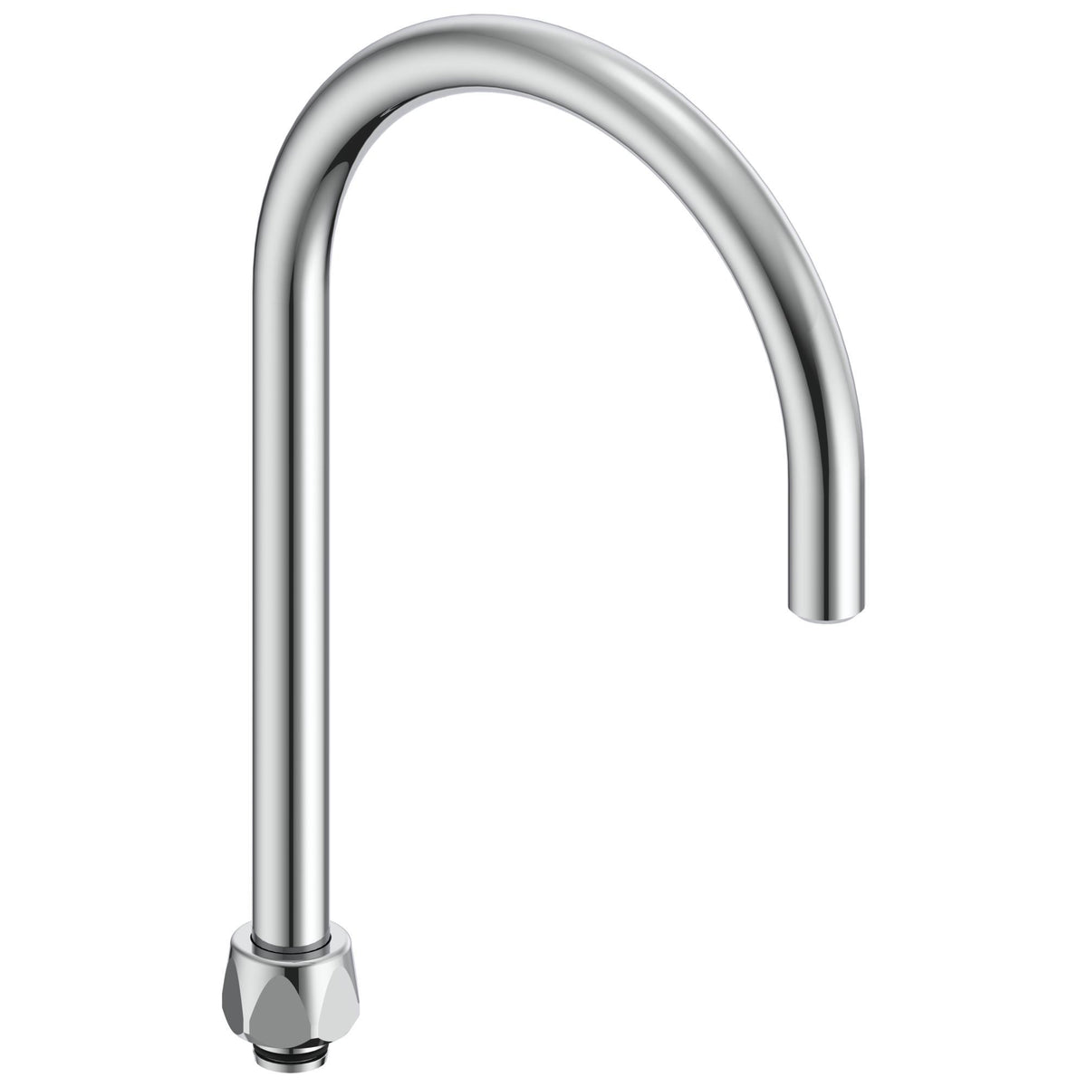 Commercial 060872A Flow Control Gooseneck Spout, Polished Chrome, Import