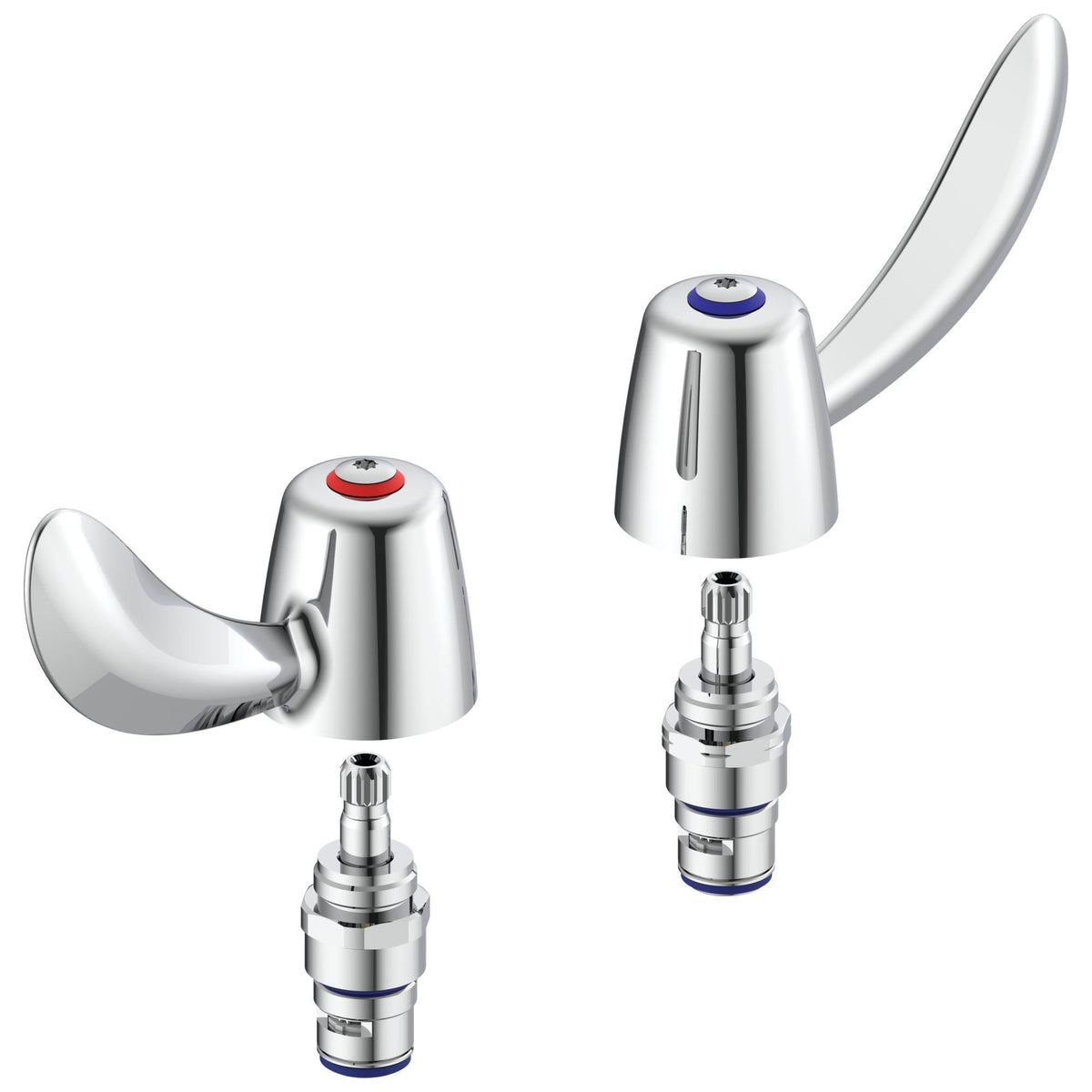Two Hooded Lever Handle - 4"