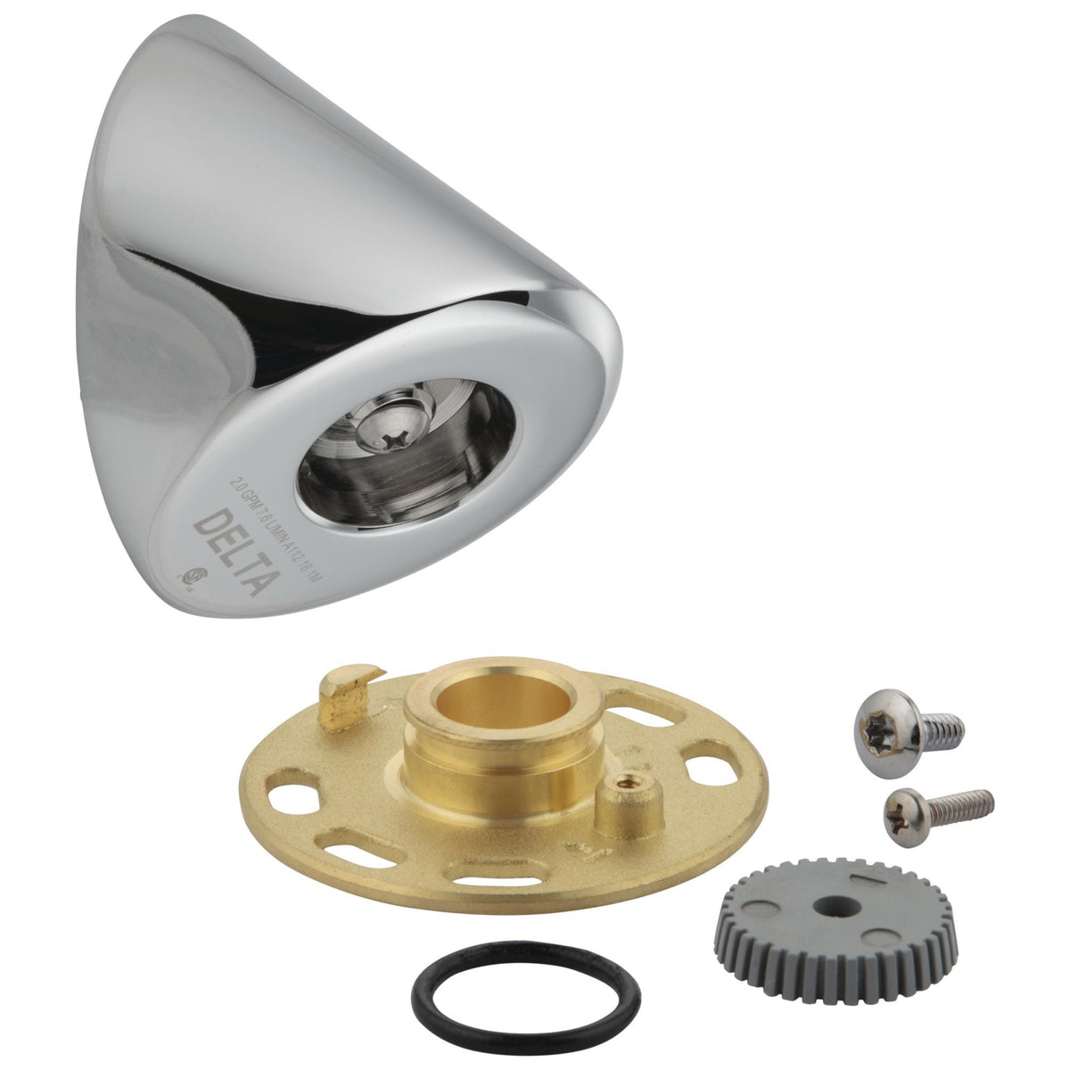 Commercial Teck® 063214A Shower Head, 1.9 gpm Minimum, 2 gpm Maximum, Wall Mount, Import