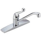 DELTA® 100LF-WF Classic Kitchen Faucet, 1.8 gpm Flow Rate, 8 in Center, Swivel Spout, Polished Chrome, 1 Handles, Domestic