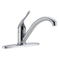 Commercial 100LF-HDF HDF® Kitchen Faucet, 1.5 gpm Flow Rate, 8 in Center, Swivel Spout, Polished Chrome, 1 Handles
