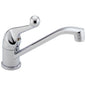 DELTA® 101LF-WF Classic Kitchen Faucet, 1.8 gpm Flow Rate, Swivel Spout, Polished Chrome, 1 Handles, Domestic