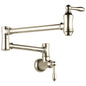 DELTA® 1177LF-PN Traditional Pot Filler Faucet, 4 gpm Flow Rate, Swivel Spout, Brilliance® Polished Nickel, 2 Handles, Import